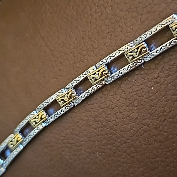 3/$30 VTG Scroll Rectangle Link Western Bracelet NWOT - Picture 7 of 8